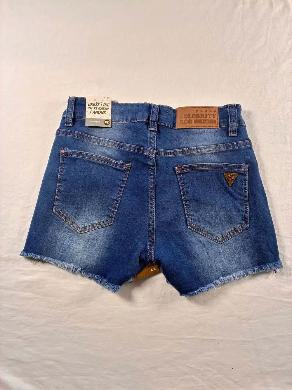Celebrity Ace Mid Rise Skinny Denim Shorts Size 5/27 - Picture 8 of 8
